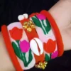 Tulip Flower Bangle Set