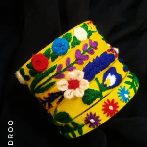 Yellow Mixed Flower Bangle Set