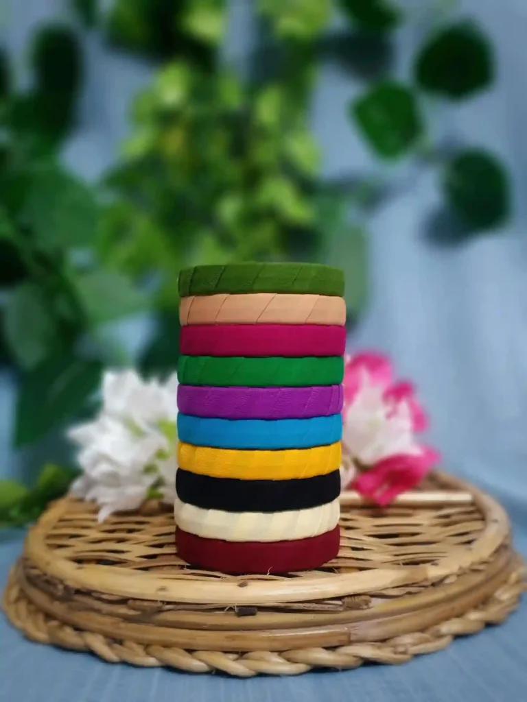 Simple Multi-Color Fabric Bangles Set