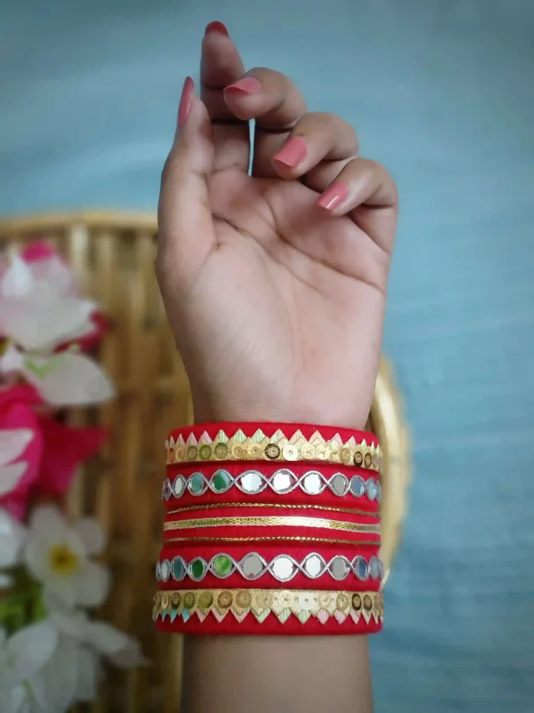 Semi Bridal Red Bangles Set